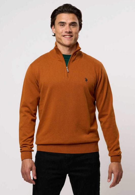 Half Zip Strik 'Brison' - Pumpkin Spice Melange