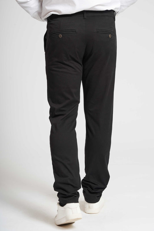 Stretch Chino 'Aksel' - Black