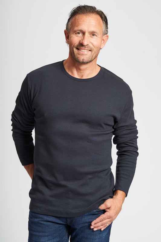 Langærmet T-shirt 'Lejre' - Dark Navy