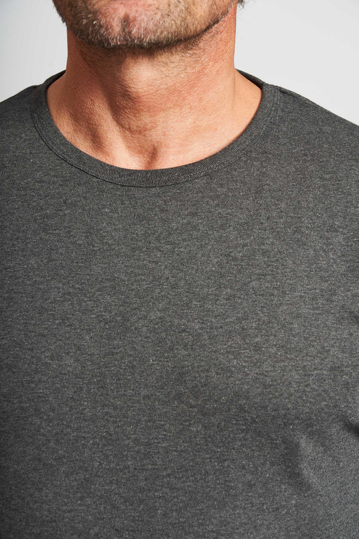 Langærmet T-shirt 'Lejre' - Dark Grey Melange