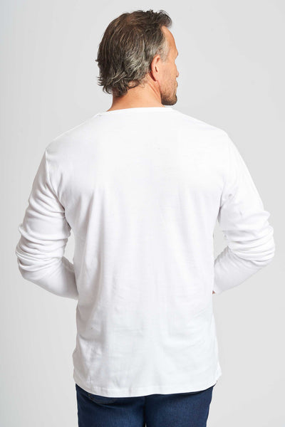 Langærmet T-shirt - White