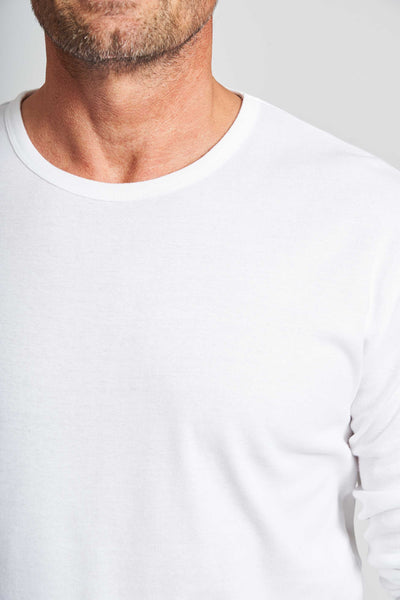 Langærmet T-shirt - White