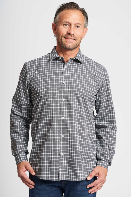 Basic Skjorte 'Adam - Grey Check