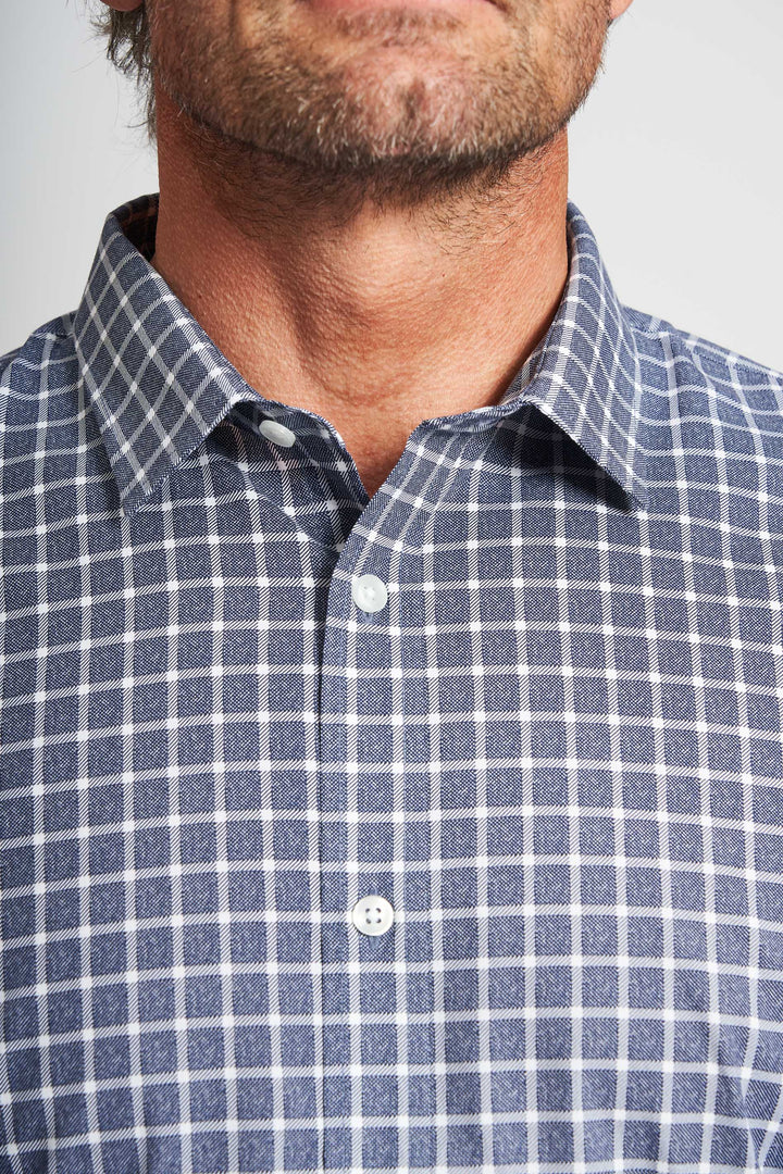Basic Skjorte 'Adam' - Navy Check