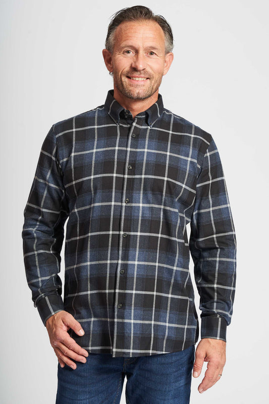Flannel Skjorte 'Aage' - Blue Check