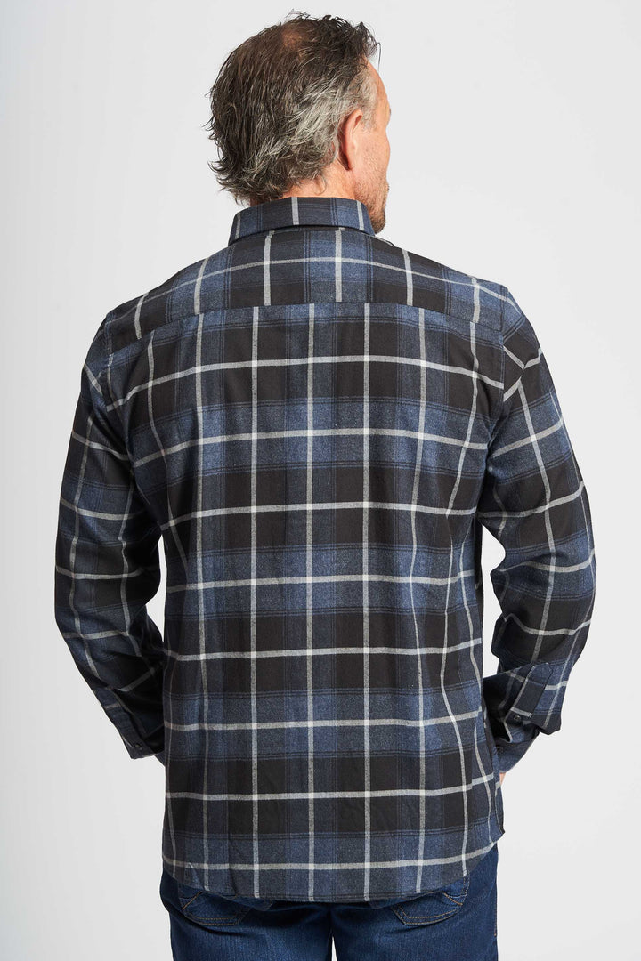 Flannel Skjorte 'Aage' - Blue Check
