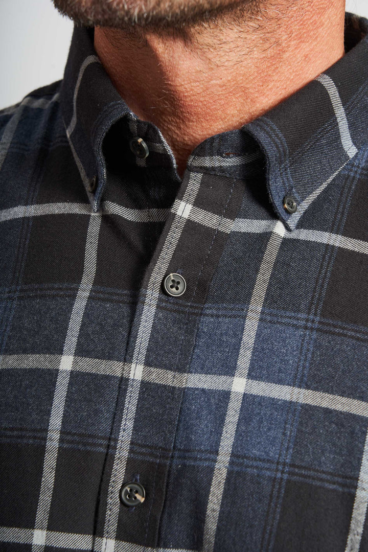 Flannel Skjorte 'Aage' - Blue Check