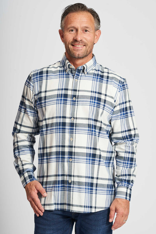Flannel Skjorte 'Aage' - Off White Check