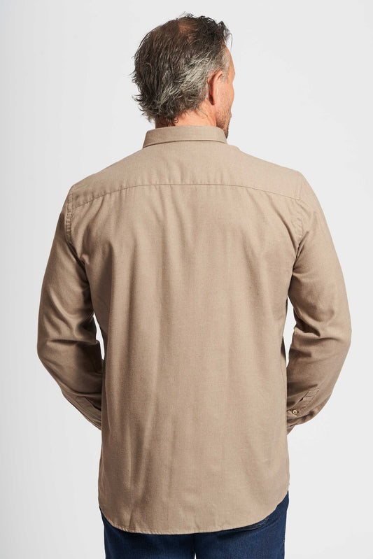 Flannel Skjorte 'Aage' - Sand Melange