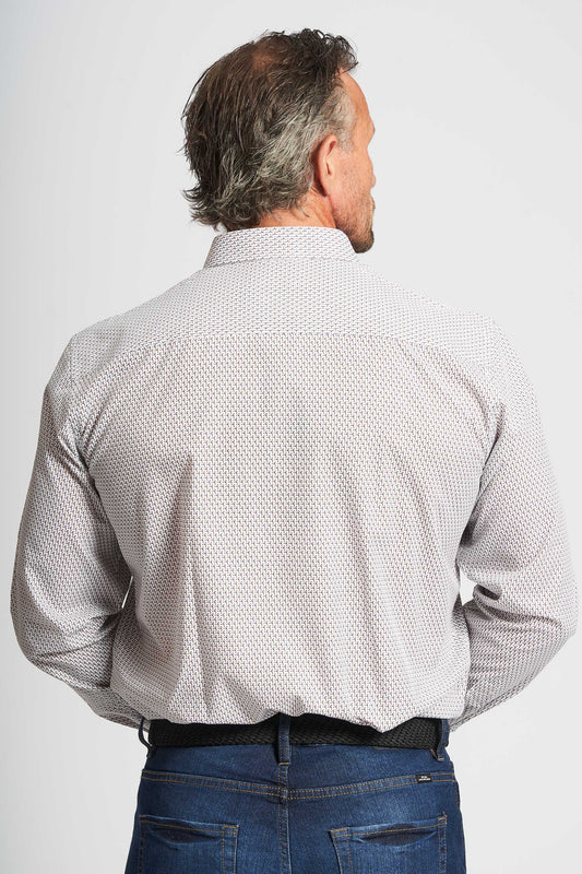 Printet Skjorte 'Albert' - White Graphic