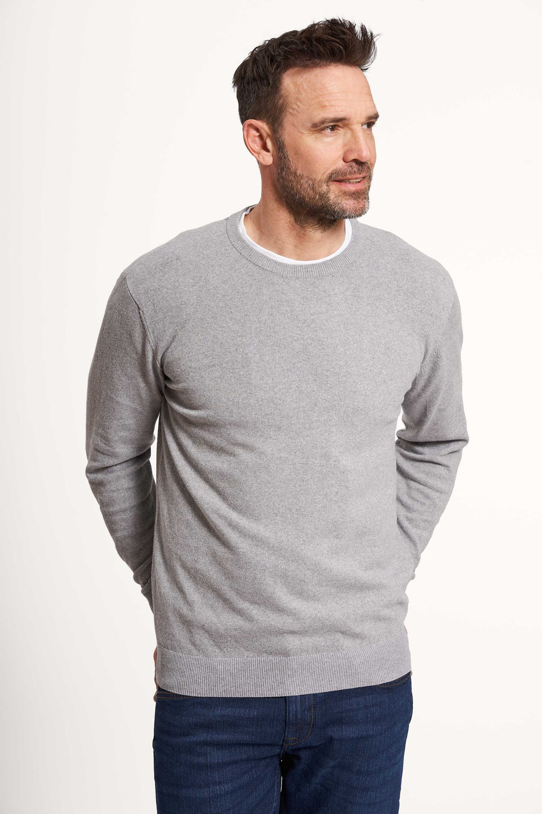 O'Neck Strik 'Haderslev' - Grey Melange