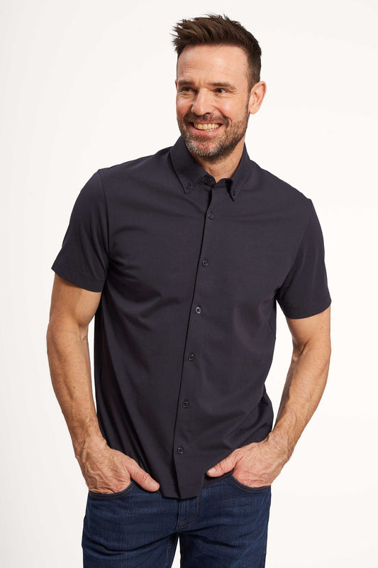 K/æ Stretch Skjorte 'Klaus' - Navy