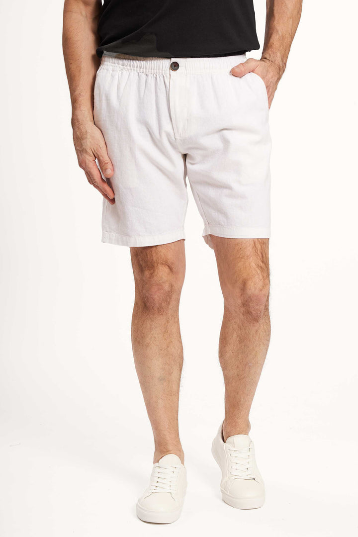 Linen/Cotton Shorts - White