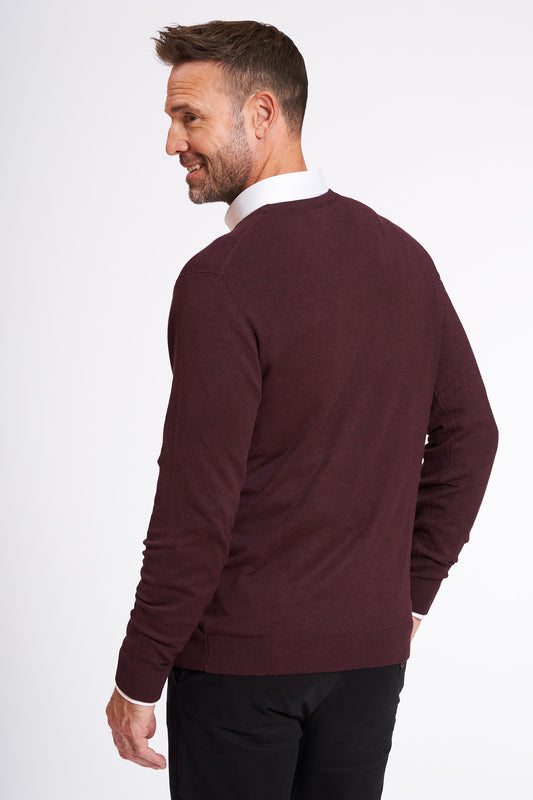 O'Neck Strik 'Greve' - Deep Wine Melange