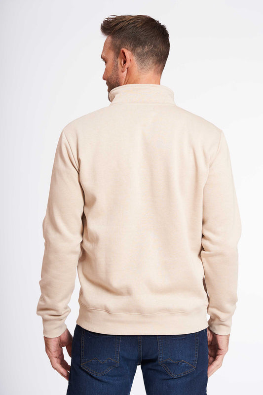 Sweat Half Zip 'Thy' - Sand Melange