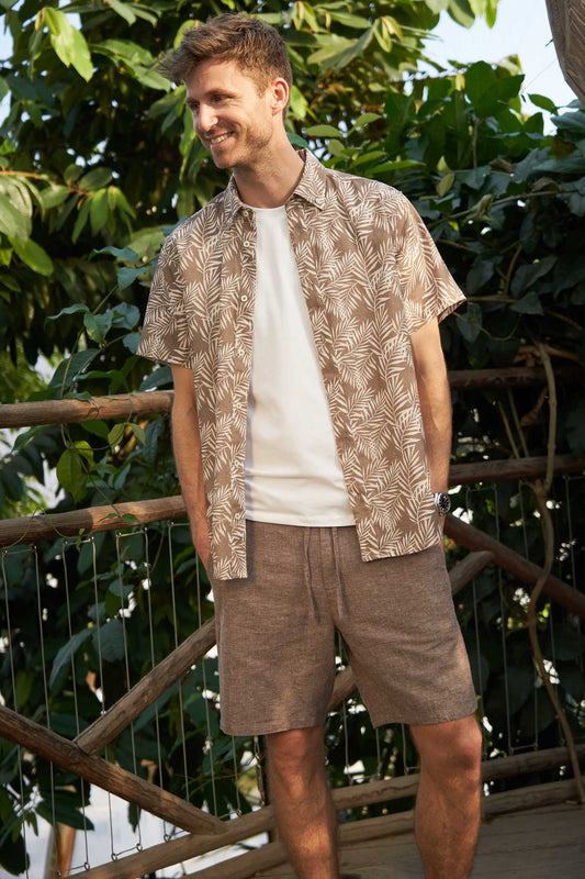 Hør K/Æ Skjorte 'Horsens' - AOP