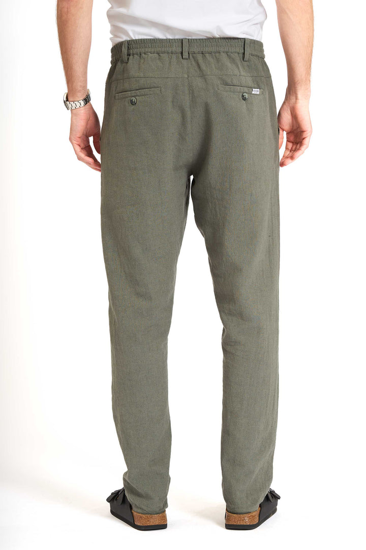 Hør Buks 'Hadsund' - Dusty Green