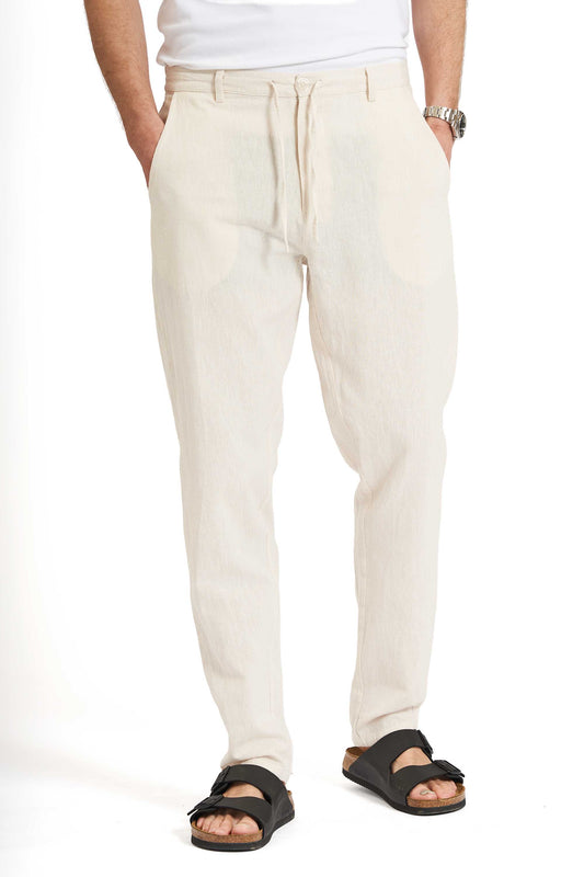 Hør Buks 'Hadsund' - Light Beige