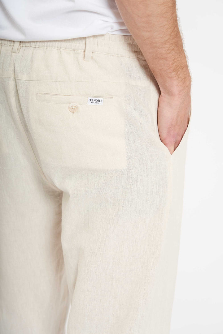 Hør Buks 'Hadsund' - Light Beige