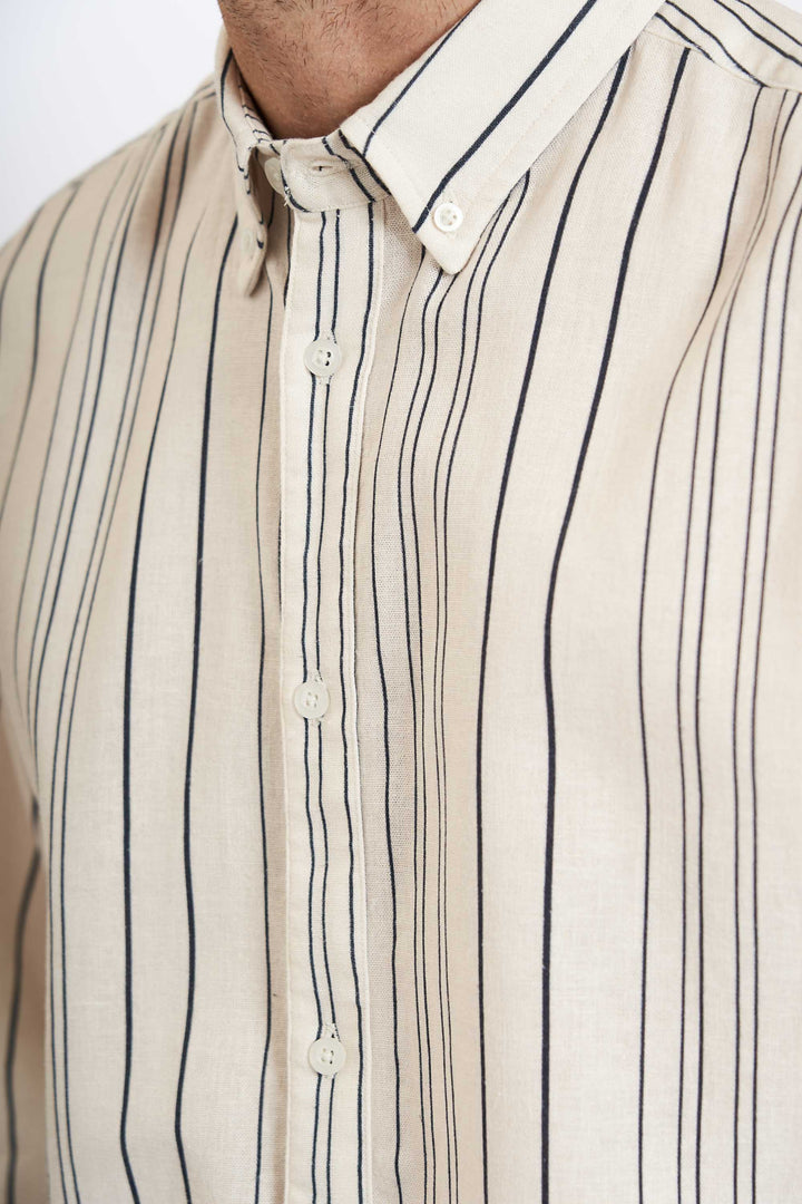 Hør Skjorte 'Hurup' - Striped Two