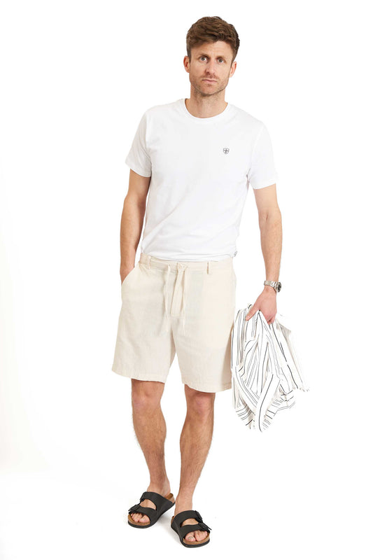 Hør Mix Shorts 'Hvidovre' - Striped 1