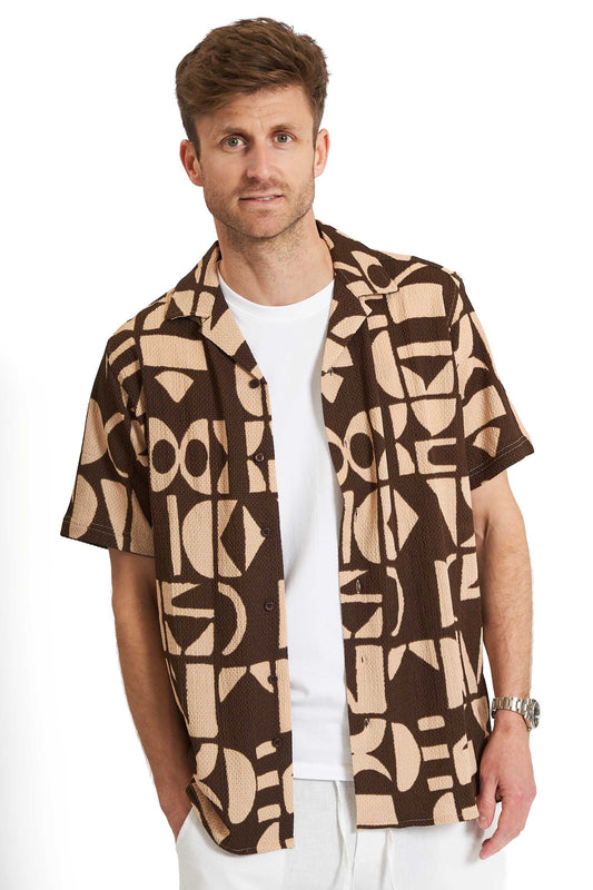 K/Æ Skjorte 'Rønne' - Camel/Sand