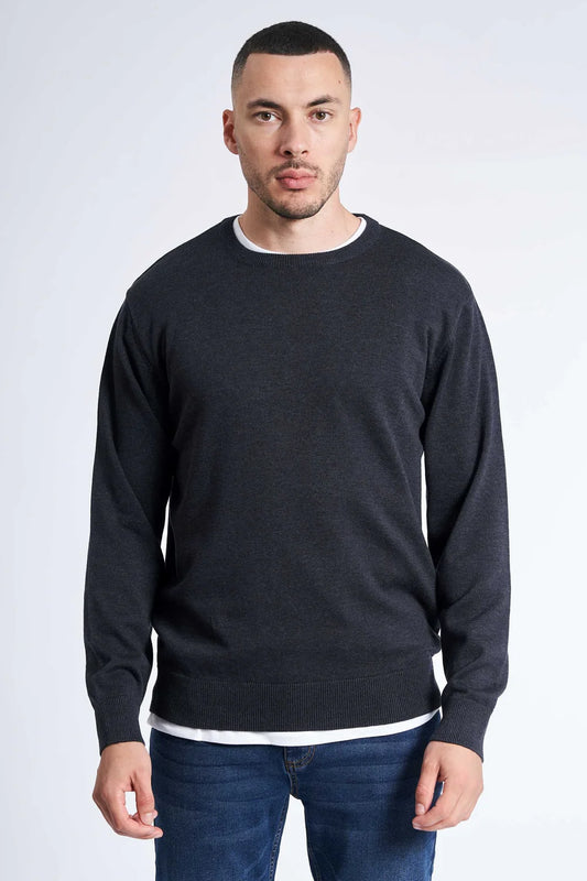 Kabelstrik 'Gentofte' - Navy Melange