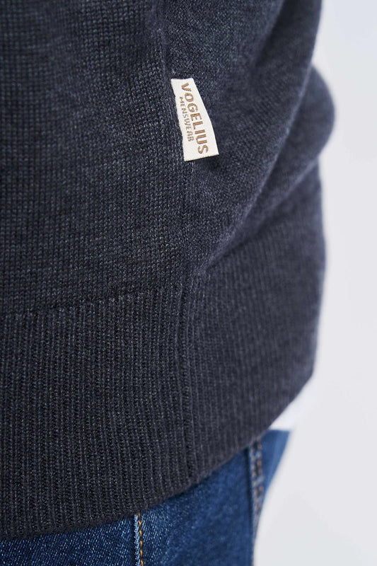 Kabelstrik 'Gentofte' - Navy Melange
