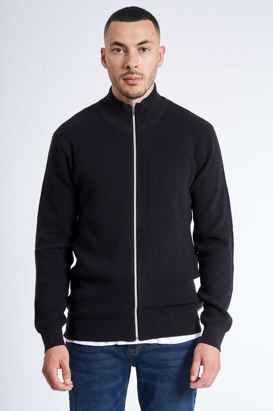 Cardigan Strik 'Hjallerup' - Dark Navy Twist