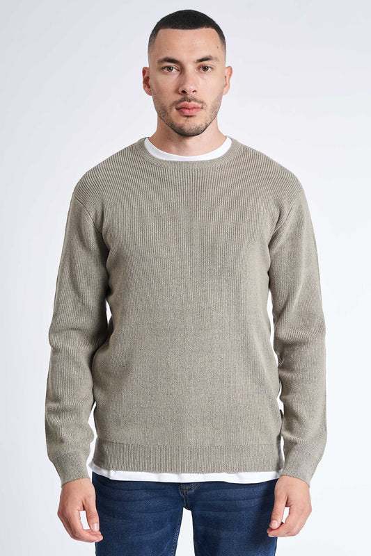 Ribstrik 'Hirtshals' - Grey Twist