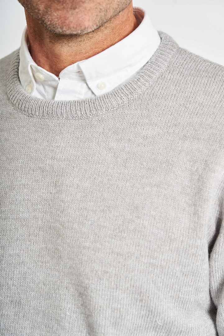 Strik m. Uld 'Langaa' - Grey Melange