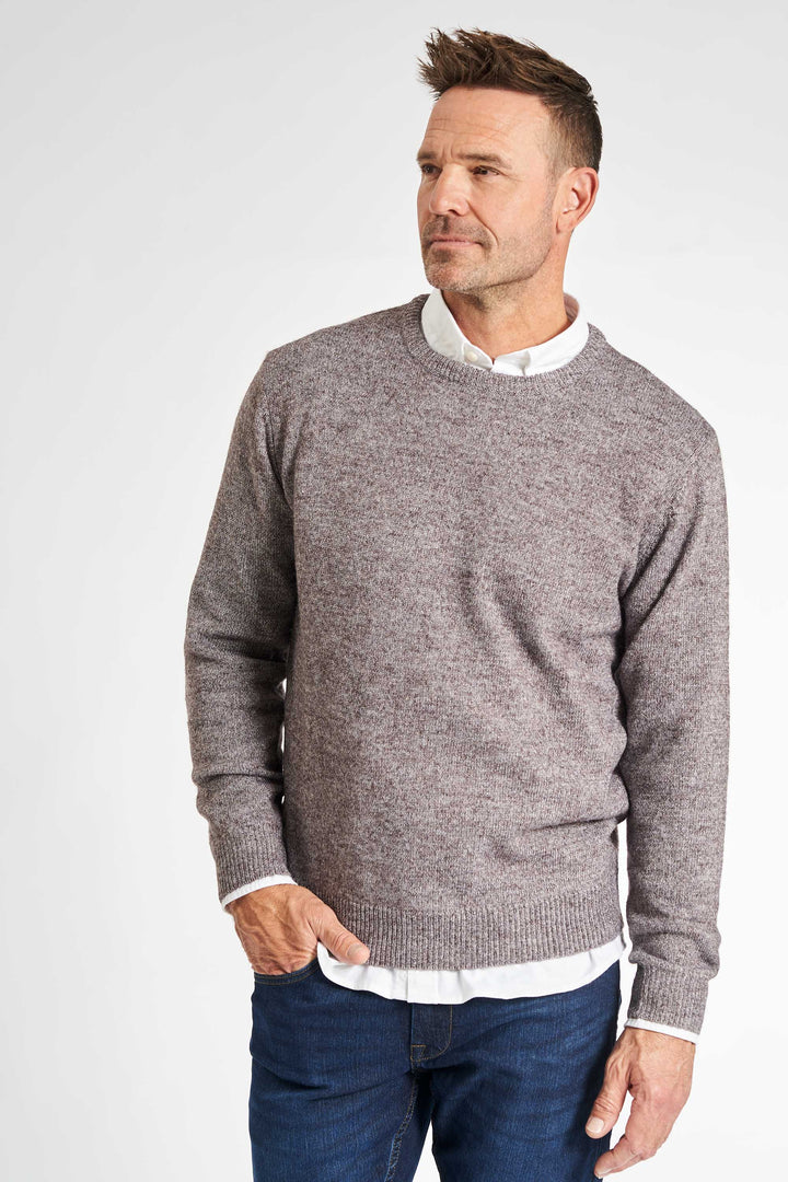 Strik m. Uld 'Langaa' - Dark Latte Melange