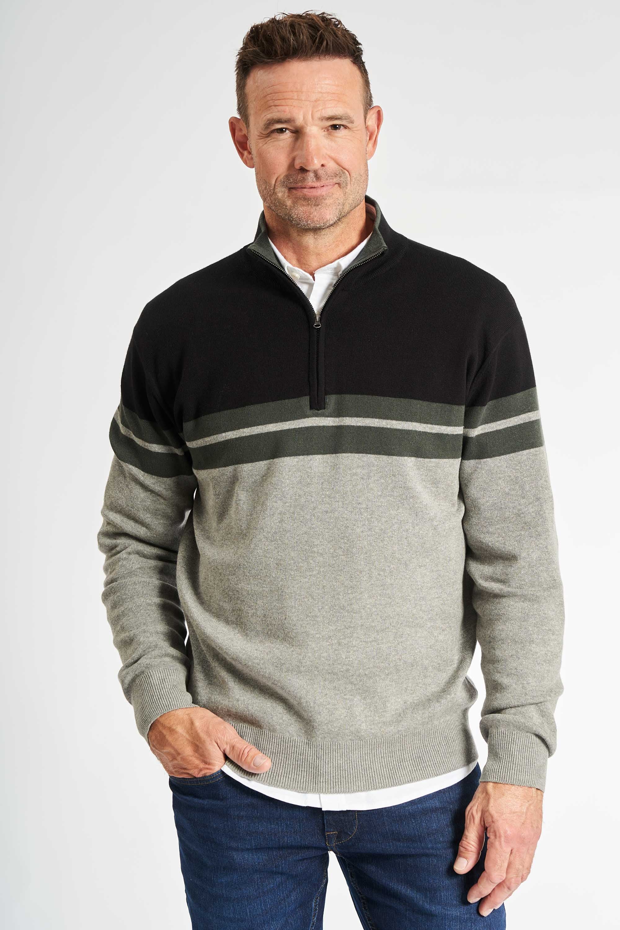 Half Zip Strik 'Kalle' - Army/Black Twist 2.A main image 0