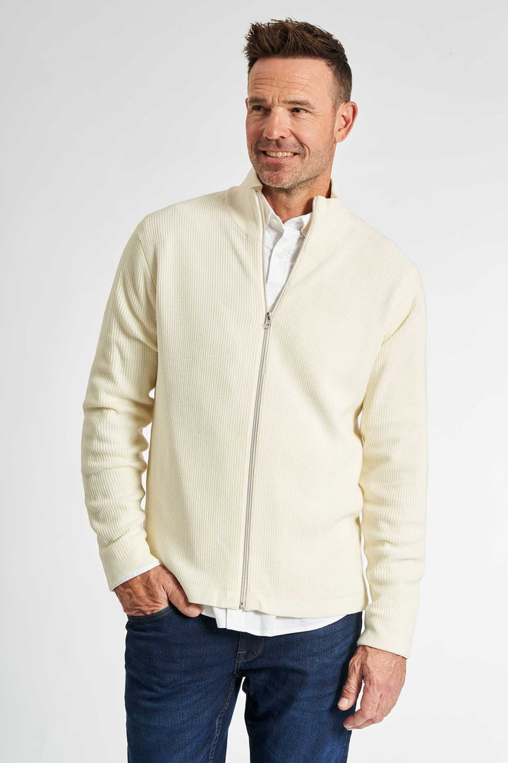 Strik Cardigan 'Ebberup' - Cloud Dancer