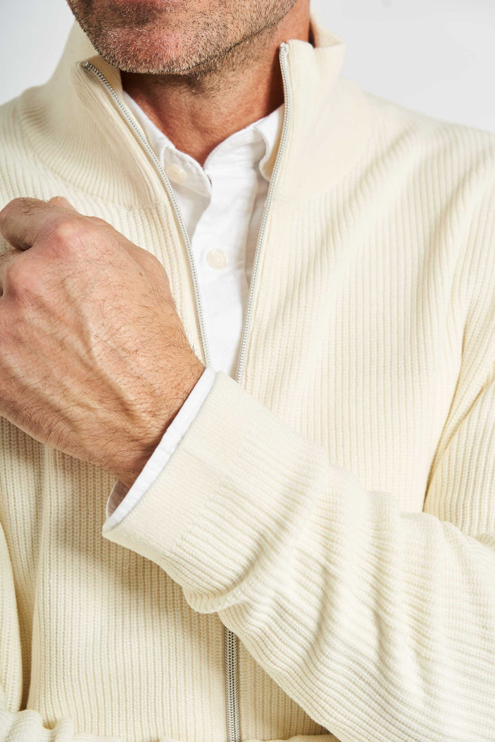 Strik Cardigan 'Ebberup' - Cloud Dancer