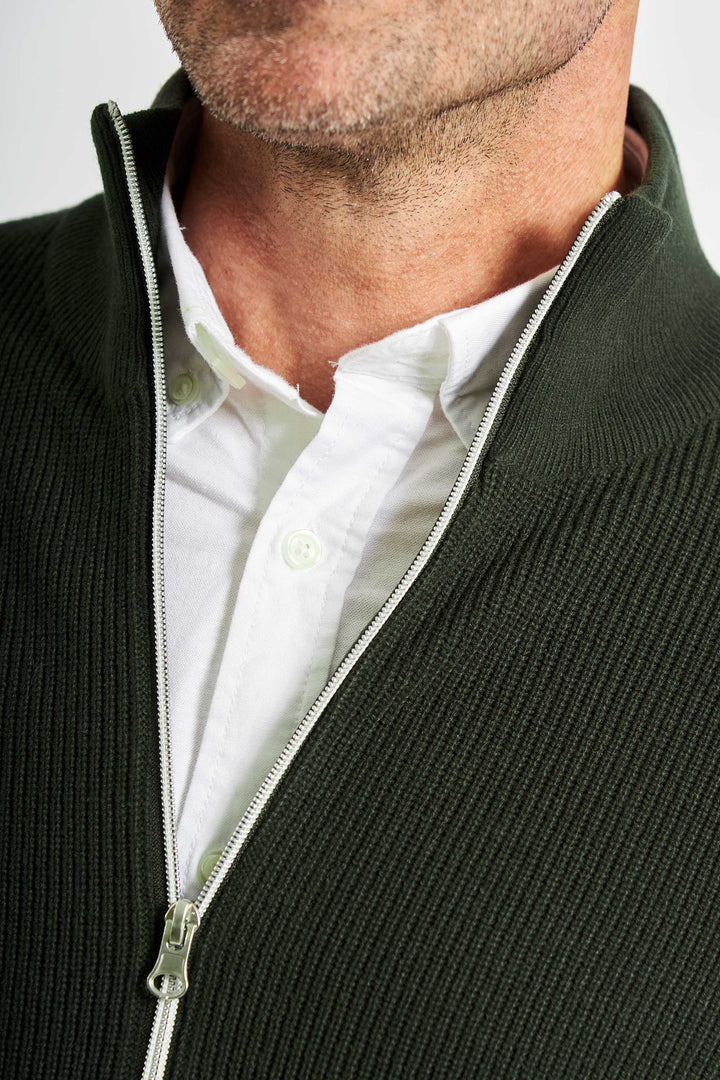 Strik Cardigan 'Ebberup' - Hunter Greenf