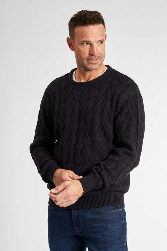 Striktrøje 'Kjellerup' - Dark Navy