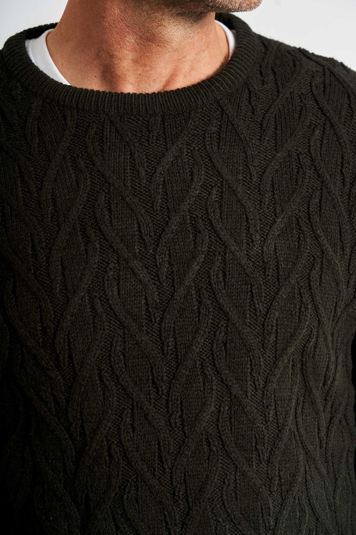 Striktrøje 'Kjellerup' - Hunter Green