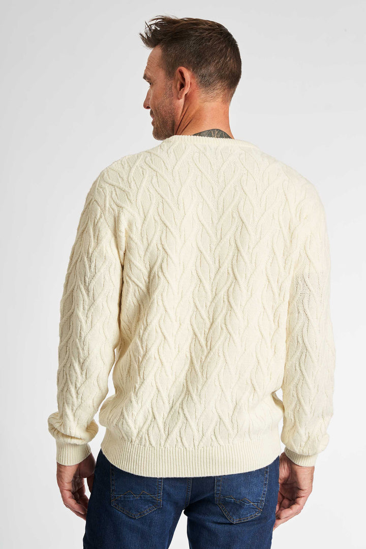 Striktrøje 'Kjellerup' - Cloud Dancer