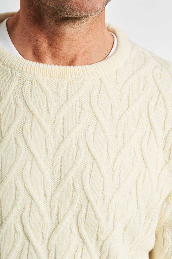 Striktrøje 'Kjellerup' - Cloud Dancer