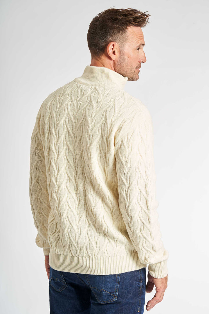 Half Zip Kabelstrik 'Liseleje' - Cloud Dancer