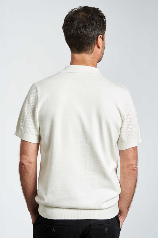 Strikket Polo 'Viuf' - Darkest Spruce
