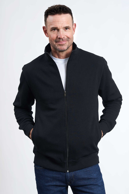 Sweat Cardigan 'Kolt' - Black