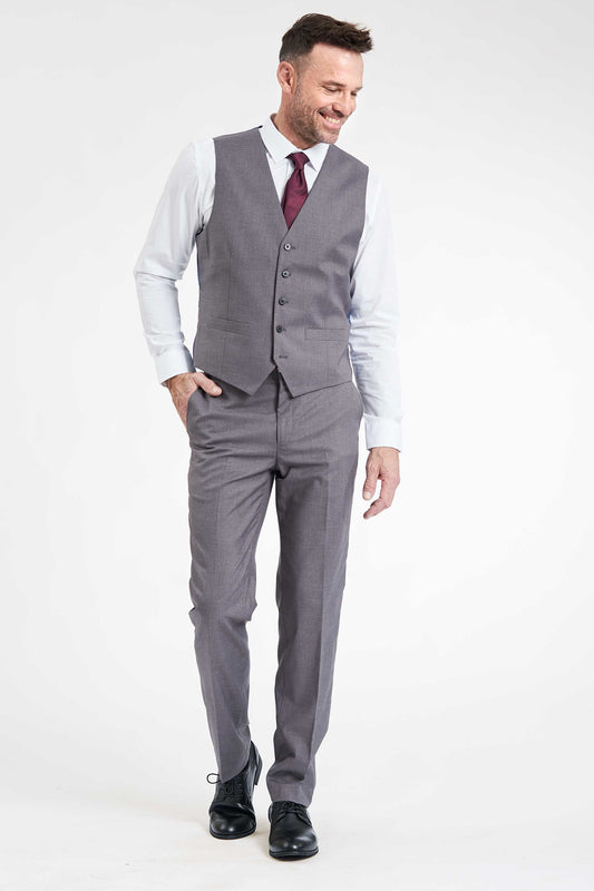 Jakkesæt Vest 'Anton' - Grey Elegance