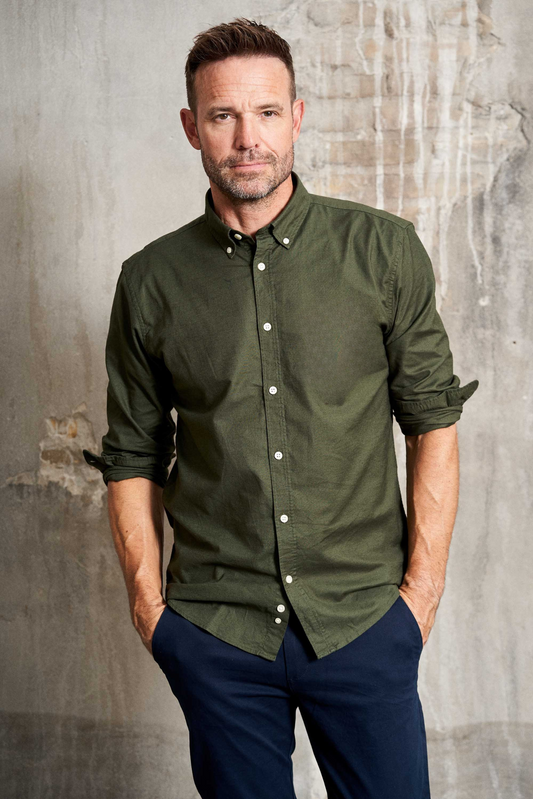Oxford Skjorte 'Aabjørn' - Dark Olive