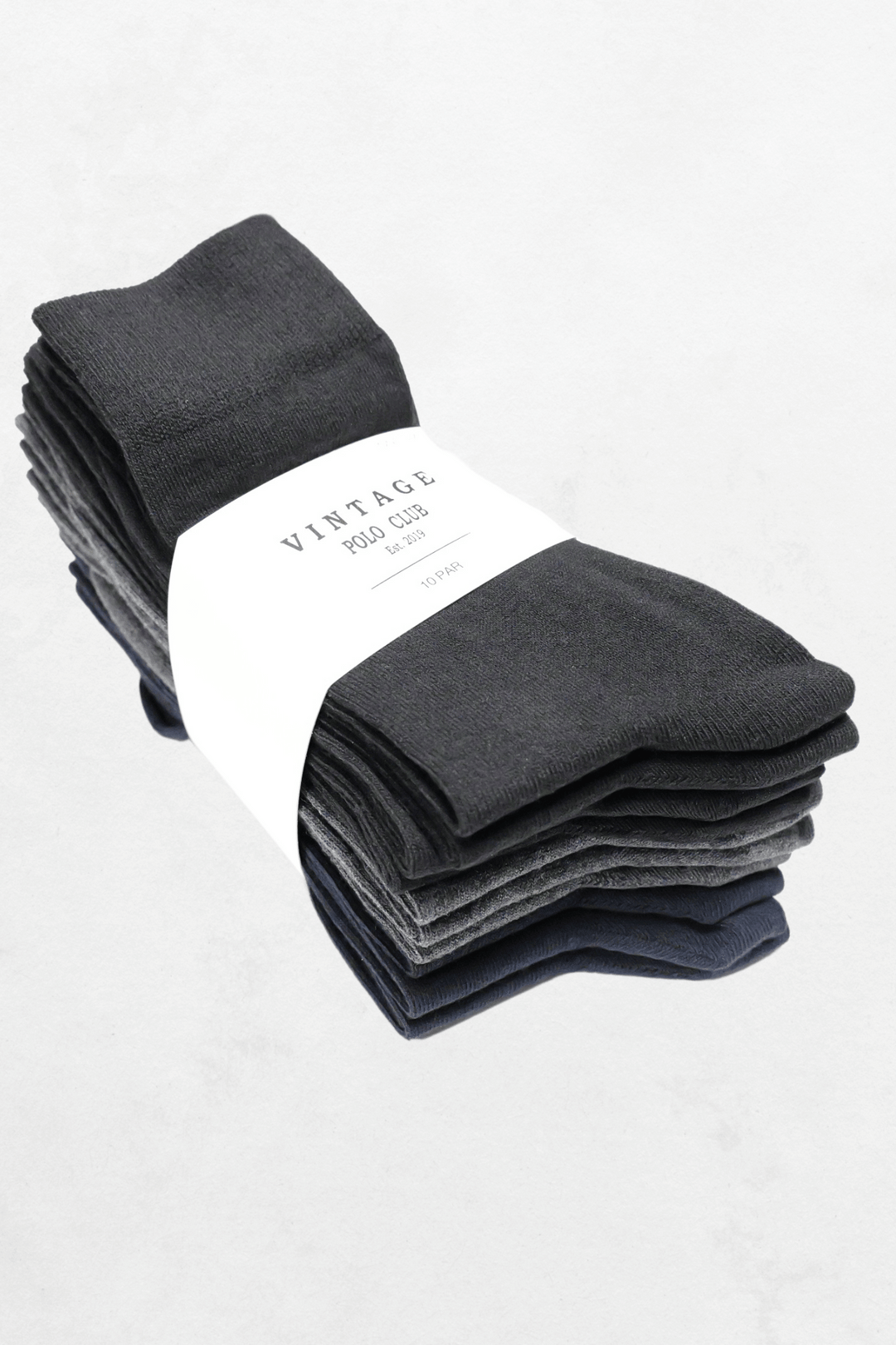 10Pak Strømper 'Knud' - Black/Dark Grey/Navy