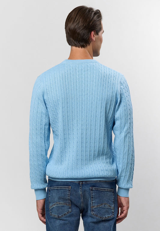 Kabel Strik 'Mads' - Placid Blue