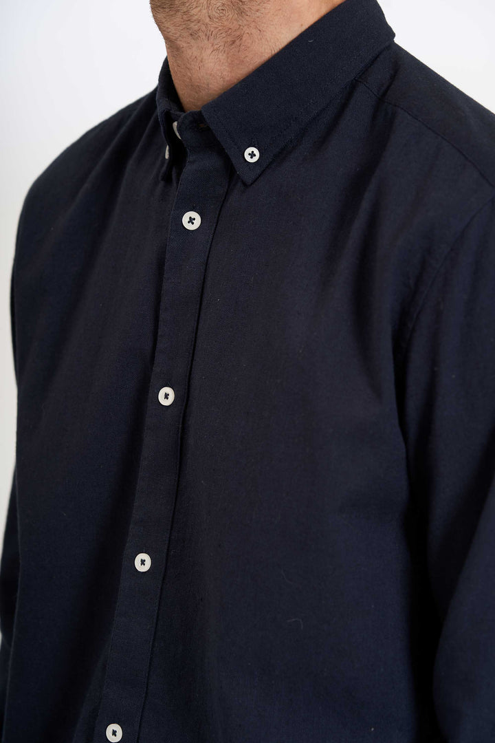 Hør Skjorte 'Hurup' - Navy