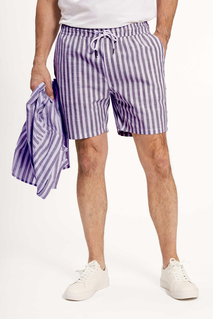 Shorts 'Karby' - Dark Navy Striped