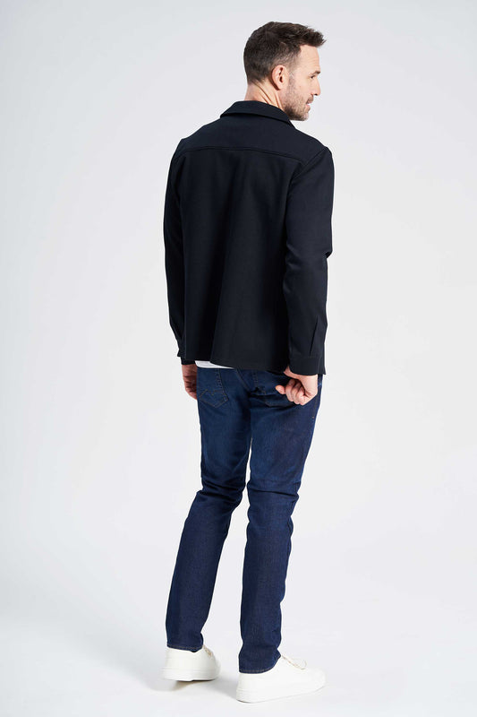 Stretch Overshirt 'Hundborg' - Dark Navy Mix